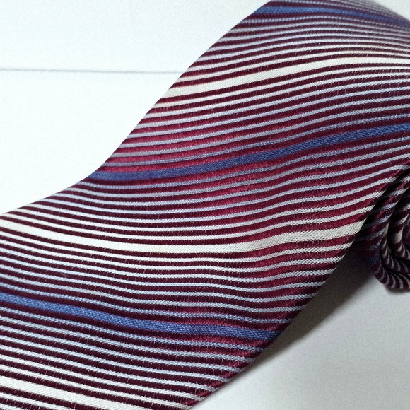 XMI All Silk Striped Necktie Imported From Italy Handmade in USA - Picture 2 of 5